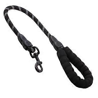 Dog Leash Training Nylon Rope Reflective Threads Portable Short Padded Handle