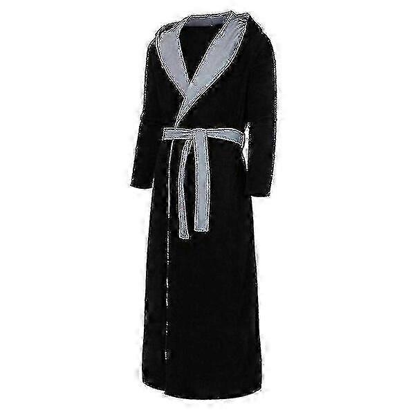 Men's Bathrobe, Warm, Polyester Material, Winter Bathrobe
