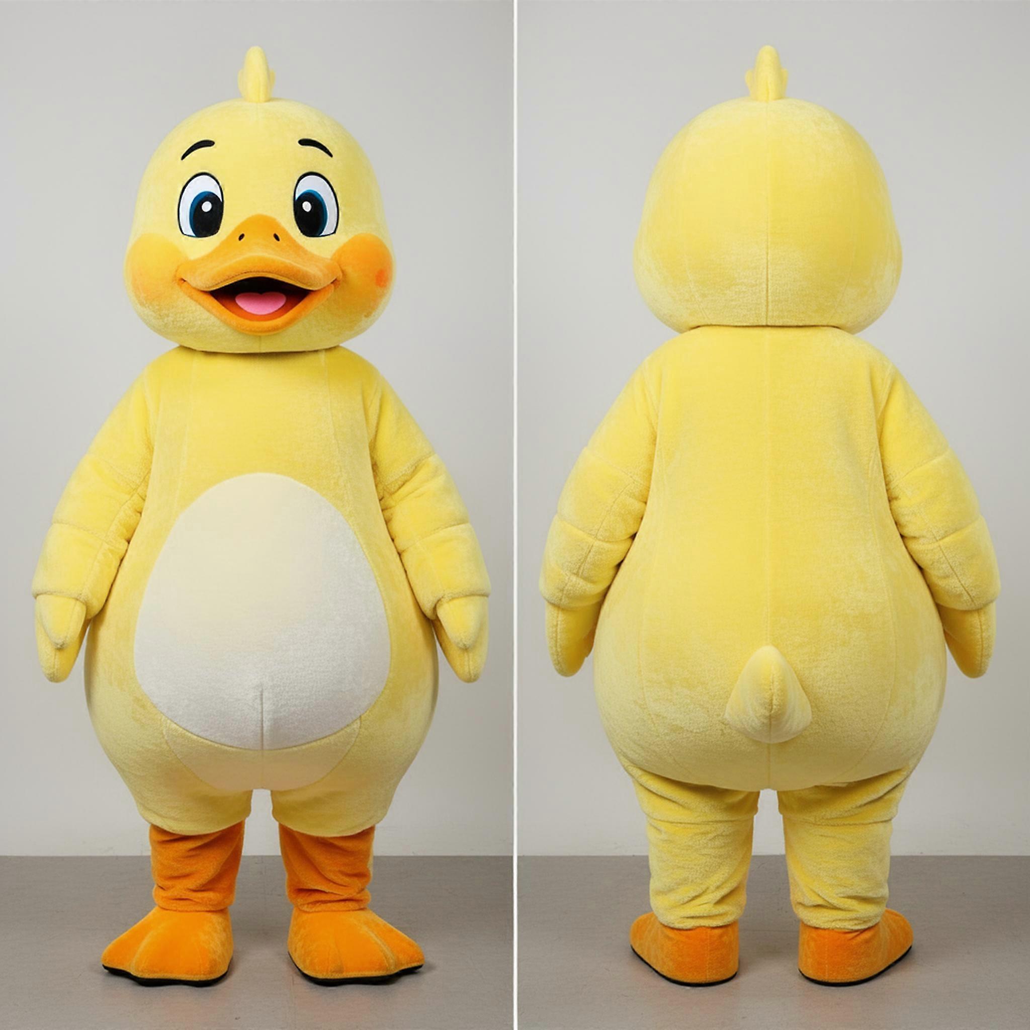 MASTICOT Lemon Yellow Cartoon Geese Mascot