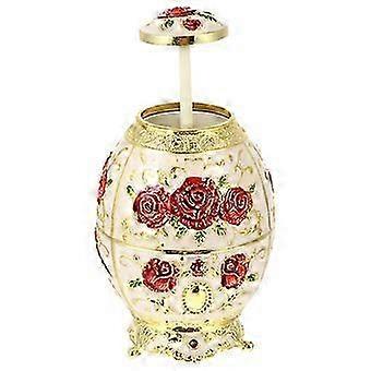 3Pcs Red Toothpick Case for Storage Use Delicate Rose Pattern Holder