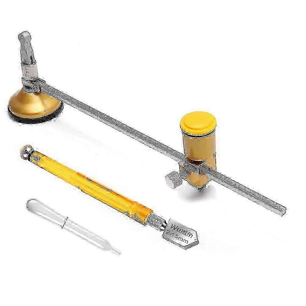 Suction Cup Glass Cutter Tool Kit for Smooth Circular Cuts Adjustable