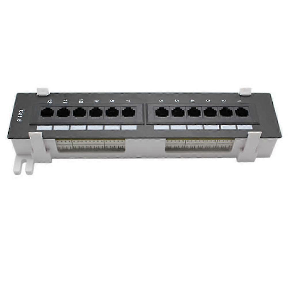 Network Tool Kit 12 Port CAT6 Patch Panel RJ45 Networking Wall Mount Rack with Wall Mount Bracket