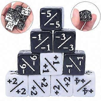 Practice Addition & Subtraction with 12-Piece 6-Sided Two-Color Math Dice, Educational Board Game Accessories