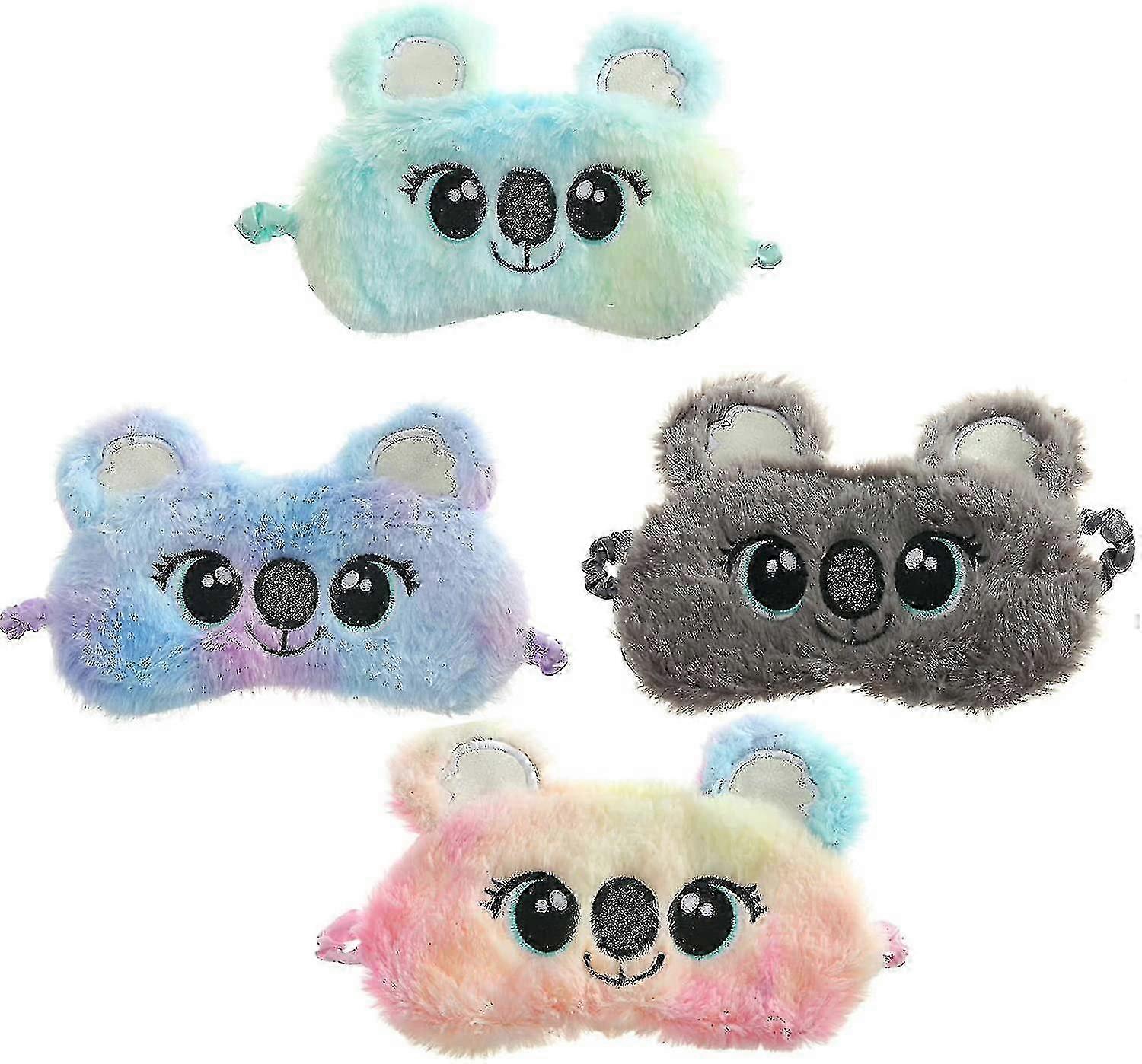 Soft Koala Plush Eye Cover 4pcs