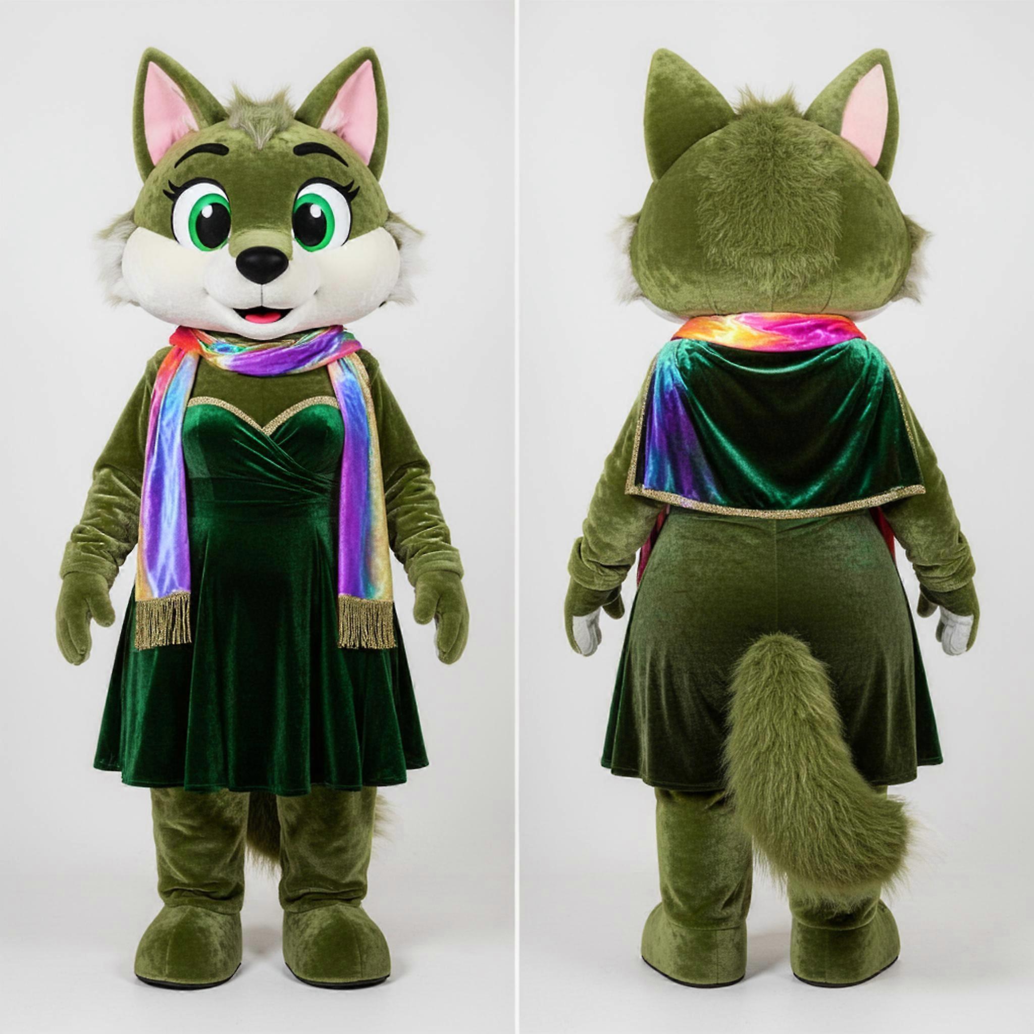 MASTICOT Olive Velvety Say Wolf Mascot