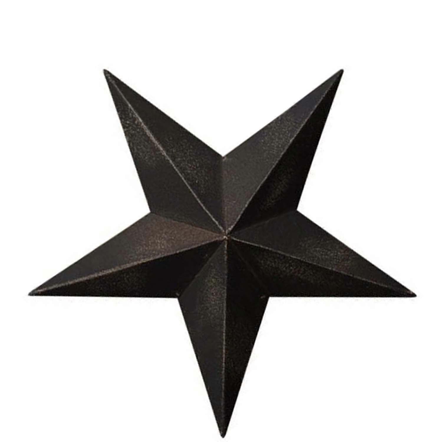 Rustic Powder-Coated Iron Barn Star Decor