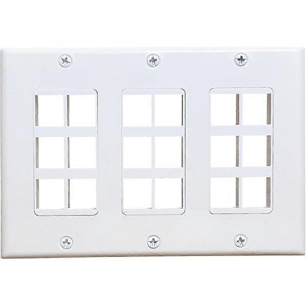 High-Density RJ45 Keystone Insert Panel for 3-Gang Enclosures