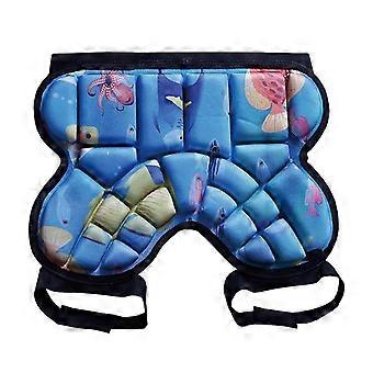 Kids Hip Protection Shorts, Polyester Spandex EVA Padded, Breathable Adjustable for Skateboarding Snowboarding Skating Hockey, Blue, Ages 3-7, 1 Pack
