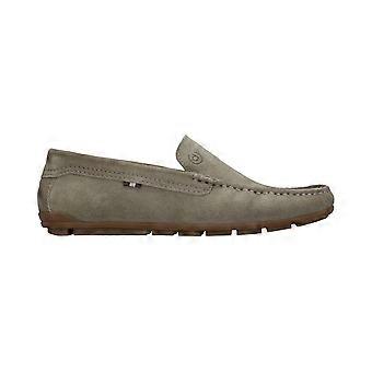 Men's Bugatti 321-AWF60-1400 | Light Green Suede | Mens Lightweight Slip On Moccasins