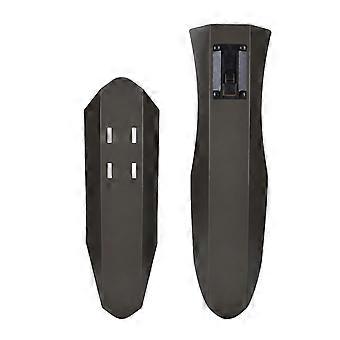 Mountain Bike Mudguard Set with Extended Wide Profile, Long Mounting Tracks, Fast-Detach Catches, and Storage Design  Black