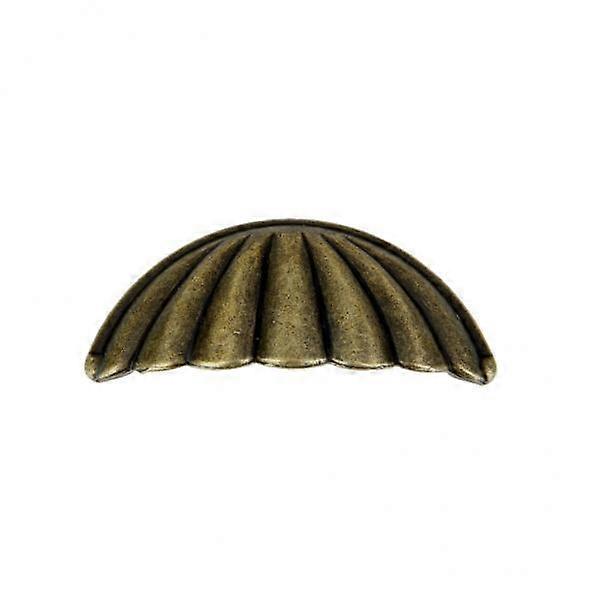 50x Brass Shell Knobs Cupboard Door Cabinet Drawer Furniture Handle Pull Cup