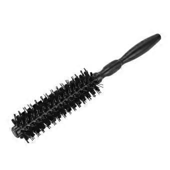 Round Hair Brush Wood Handle with Aluminum Tube Anti Static Heat Resist Styling Comb for Salon Home Use 10mm