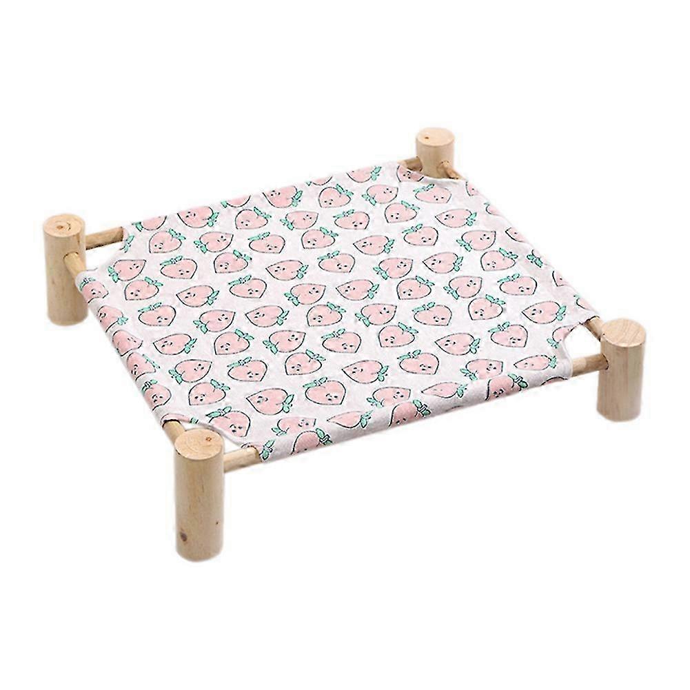 Solid Wood Pet Hammock With Breathable Sling