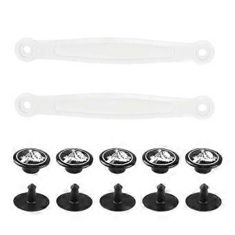 Replacement Clogs Heel Straps with Rivets, Wear Resistant PVC for Sandals Repair, Beach Shoe Accessories in White-brnv