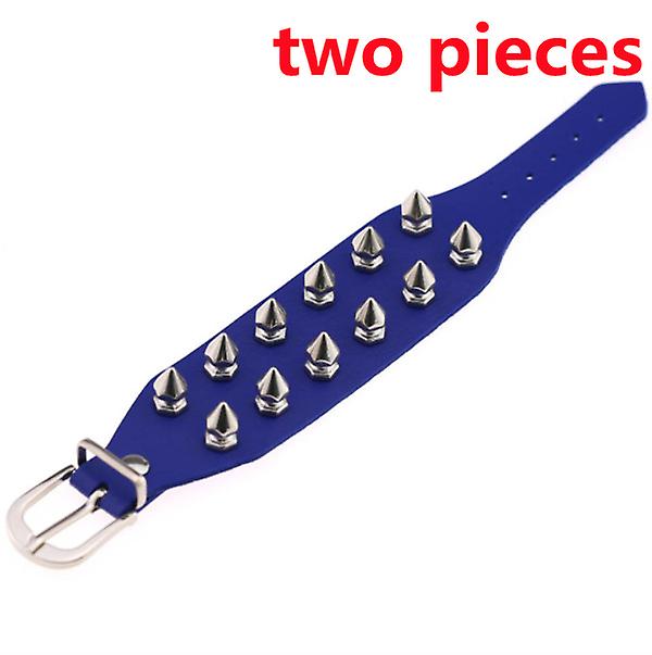 New Outlet Rock Punk Spiked Stud Rivet Bracelet Punk Exaggerated Wide Bracelet Bracelet Anime Peripheral Jewelry Two Pieces