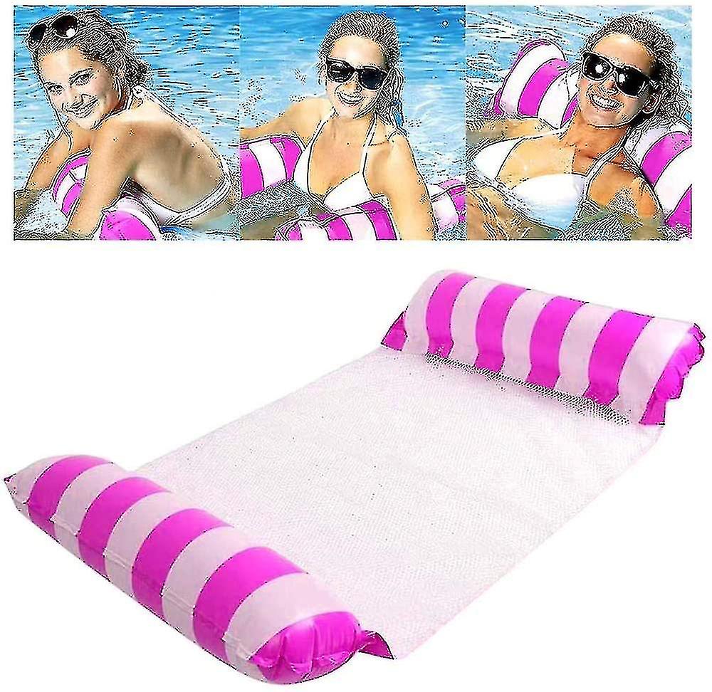 Inflatable Floating Bed, Water Hammock 4in1 Lounge Chair Pool Lounge