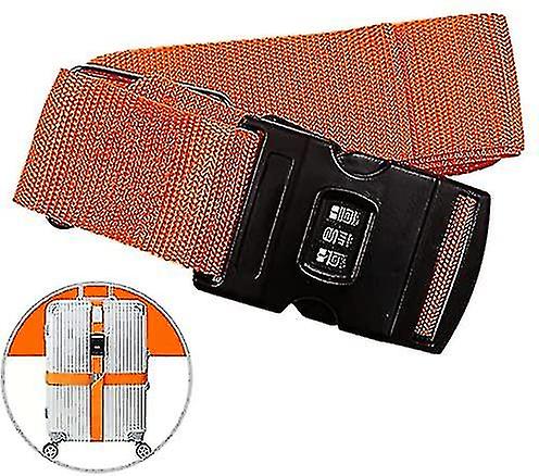 Luggage Strap. High Elastic Suitcase Adjustable Belt Bag Bungees With Code Lock