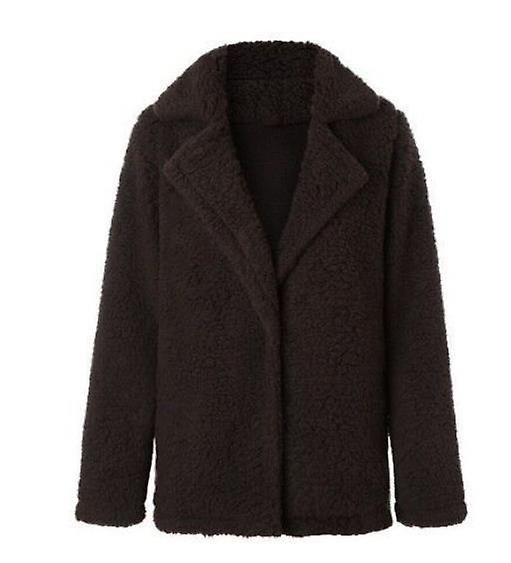 Plush Coat femei, New Design moda Solid Color Rever Cardigan, Doamnelor Casual Loose Plush Coat, Warm Top