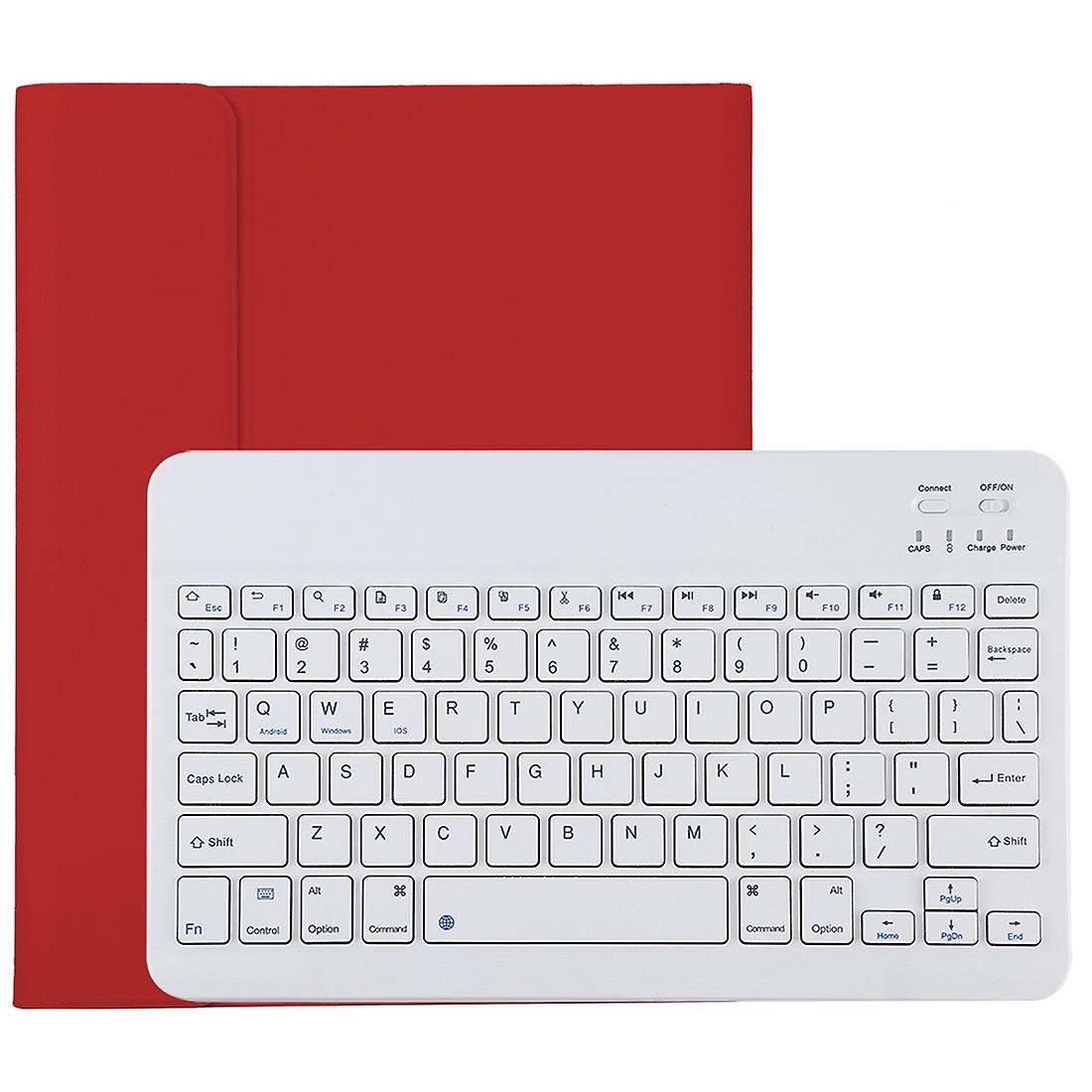 Bluetooth-Tastatur in Weiß, Schutzhülle aus Mikrofaserleder