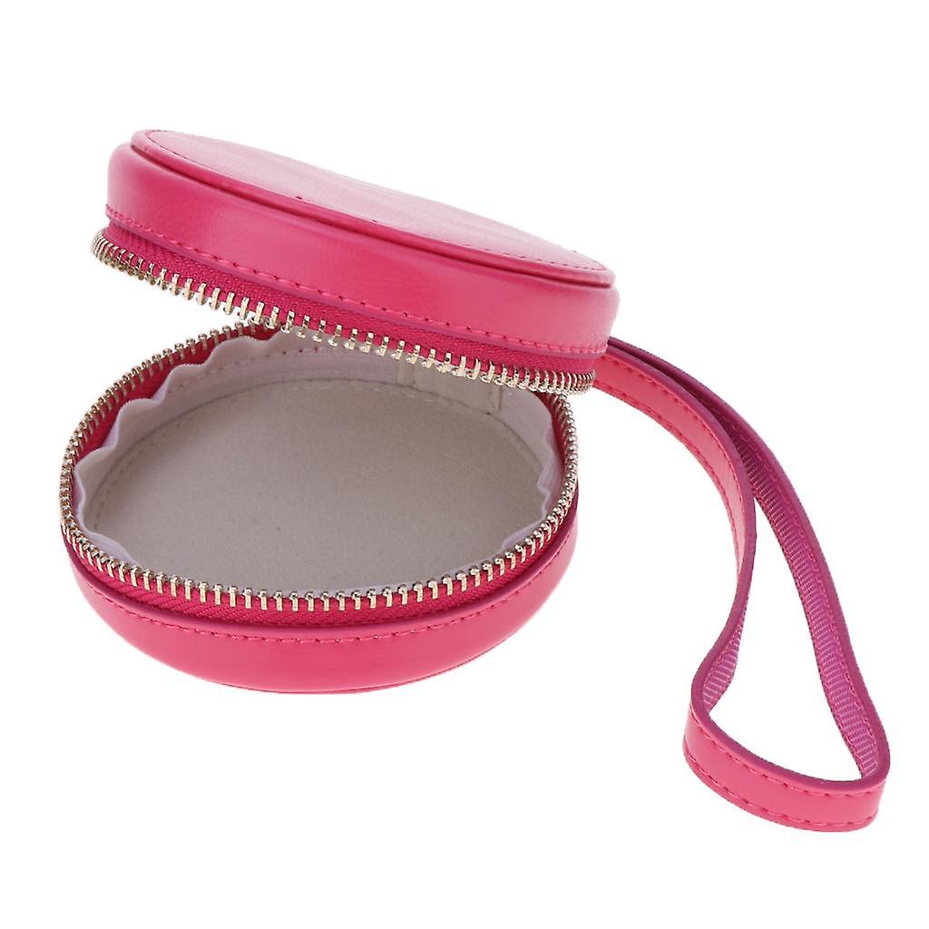 Beauty PU Leather Compact Case with Strap Red Universal for Mini Camera