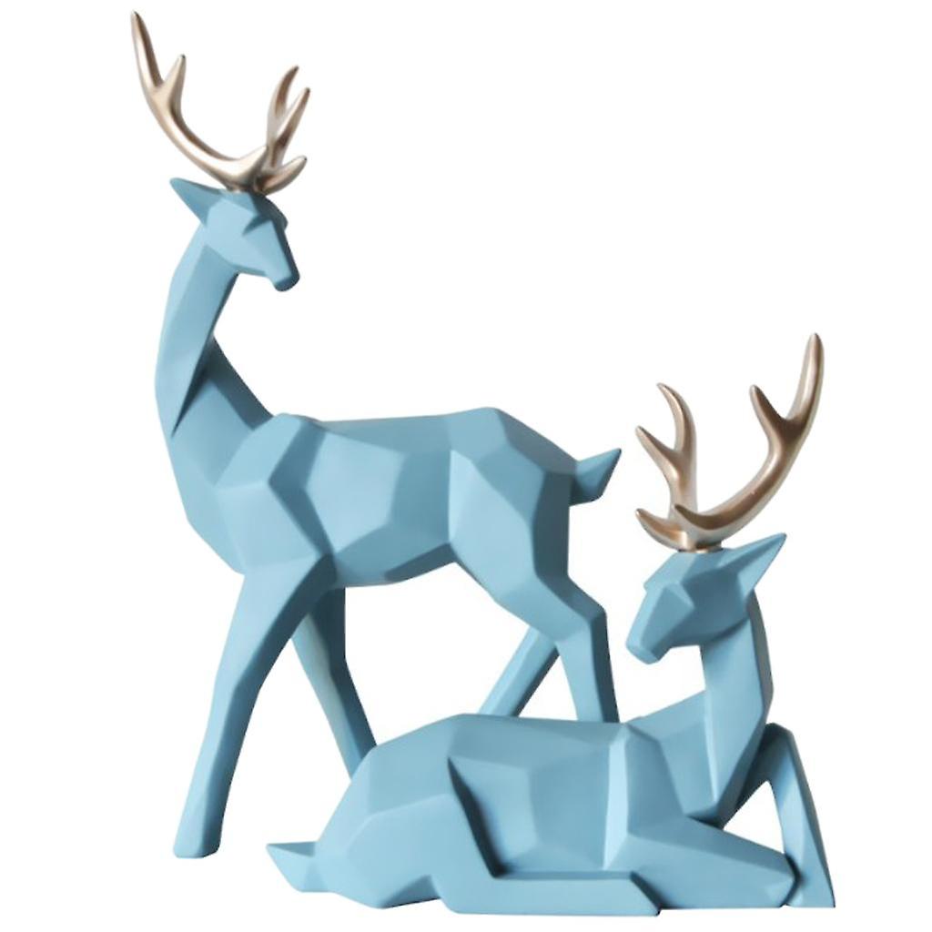 1 par älg rådjur par prydnad ljusblå