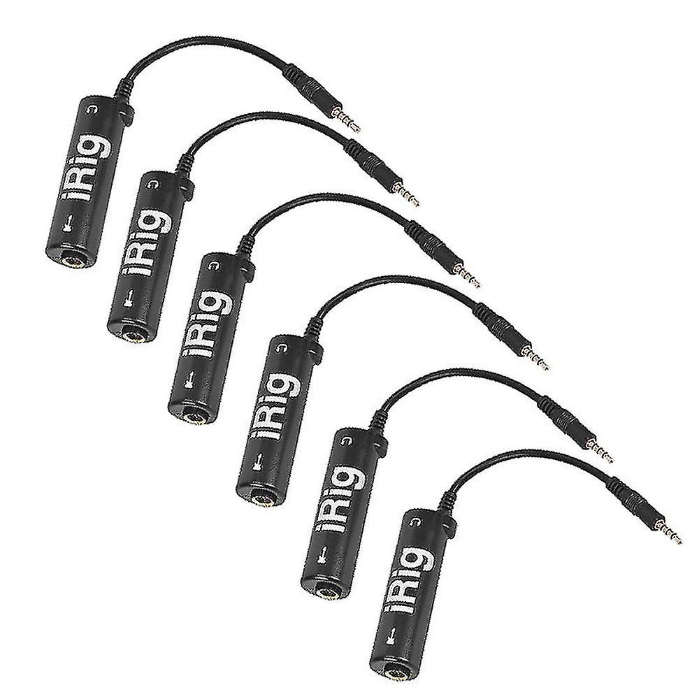 6pcs Guitar Link Audio Interface Cable Rig Adapter Converter System para teléfono / para Ipad New Whole