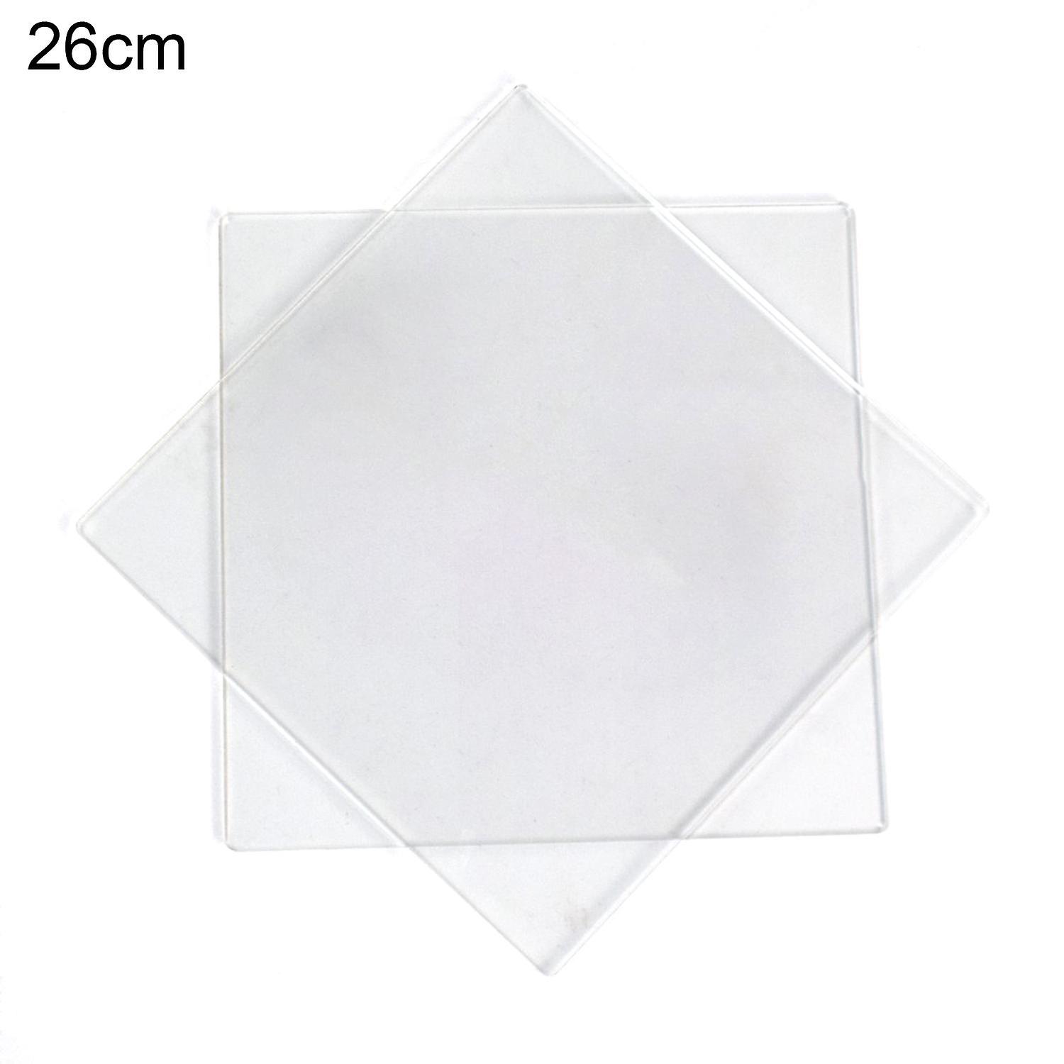2Pcs Non-Stick Square Acrylic Cake Disks Set Baking Serving Buttercream Disks Set Kitchen Tool