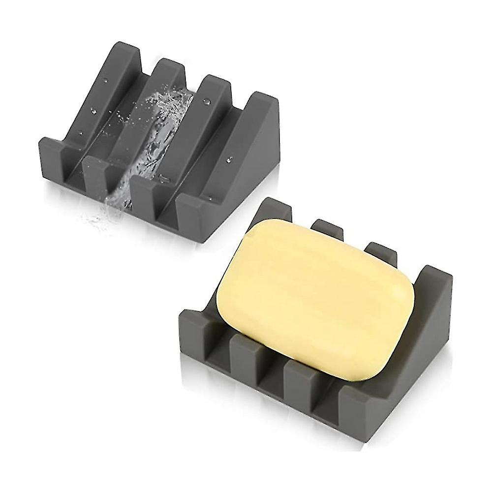 2pcs Silic Dish With Drain, Er/bath Rack, Draining Fall Tray/ki