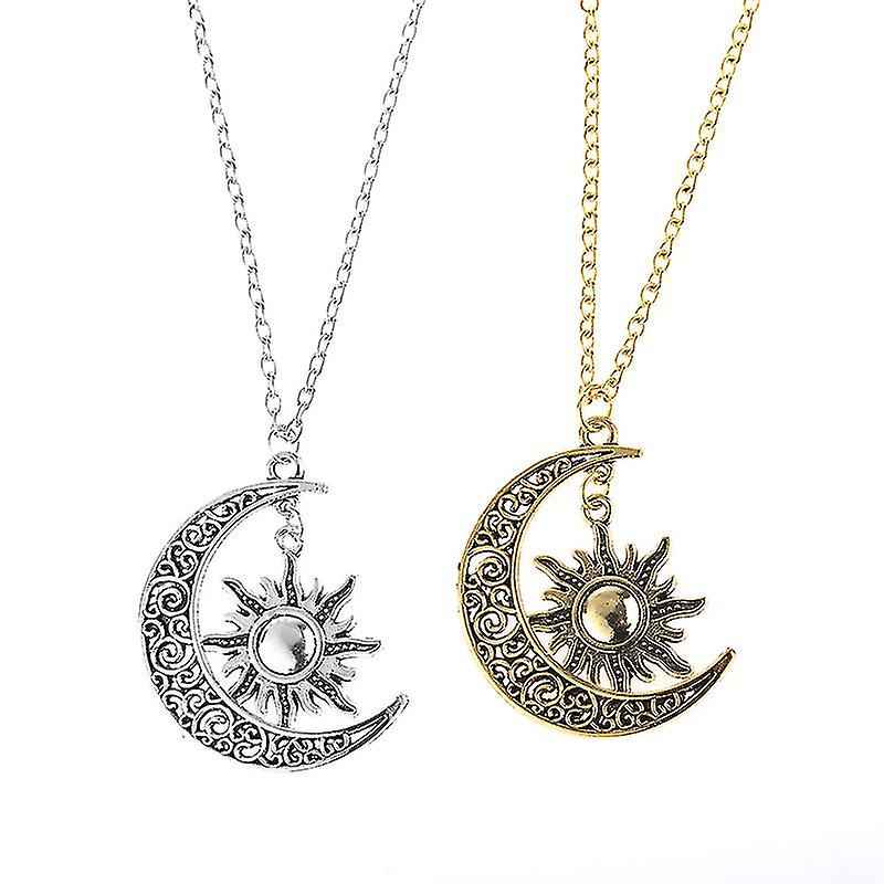 Collar colgante Crescent Moon & Sun