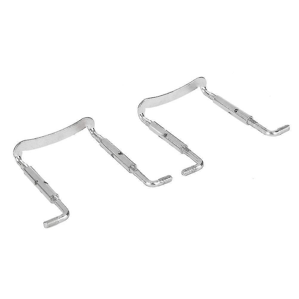 Portable Violin Chinrest Clamp with Screw Brass Fittings Silver, Adjustable DIY Fiddle Parts for Secure Comfortable Support