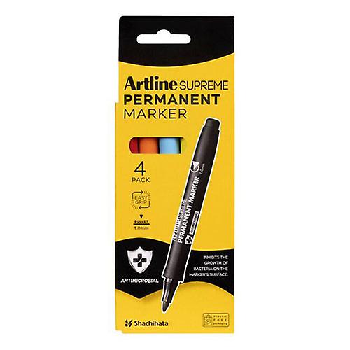 KALEIDOSCOPE Artline Supreme Marker 1mm Ergonomic Shape Smooth Grip Pack of 4