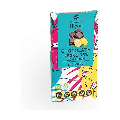 Organic dark chocolate 75% lemon 100 g