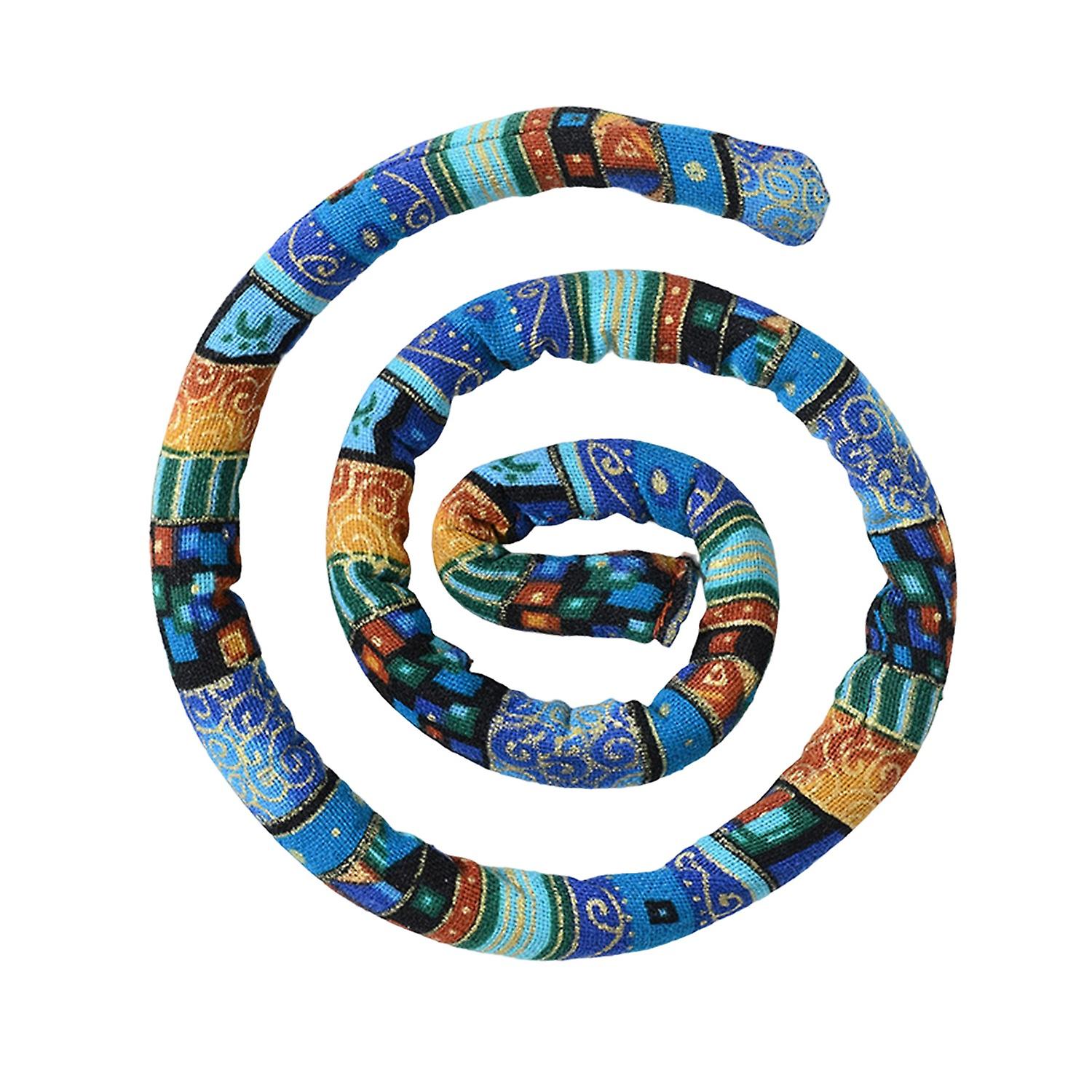 Ethnic Style Retro Print Dreadlocks Hair Tie Handmade Flexible Iron Wire Embedded Bendable Ponytail