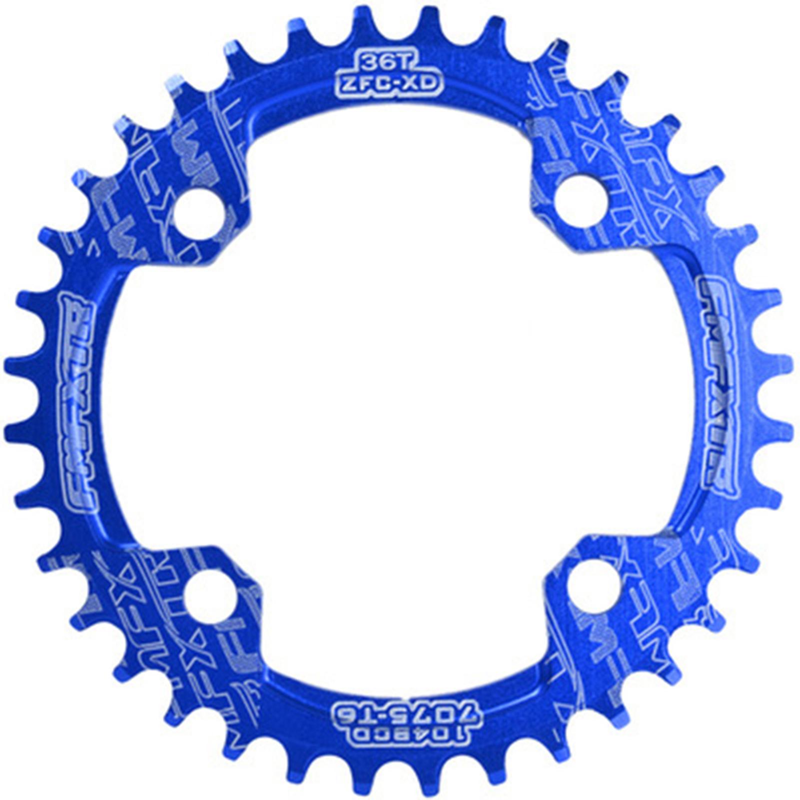 Bicycle Crank 104BCD Round Shape Narrow Wide 32T/34T/36T/38T/40T/42T Chainring Bicycle Chainwheel