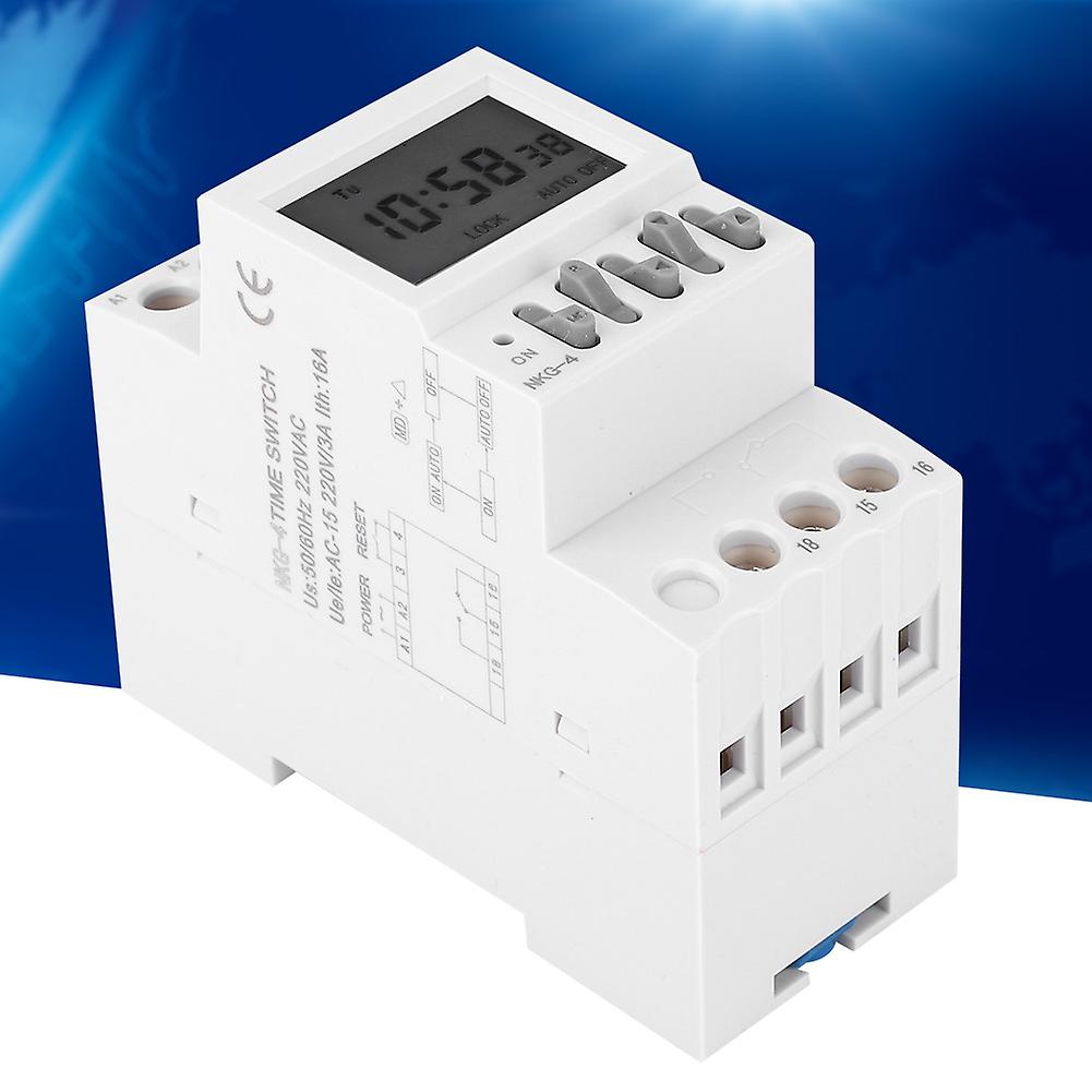 NKG-4 Programmable Timer Switch Din Rail Timing Control Switch AC220V 3A
