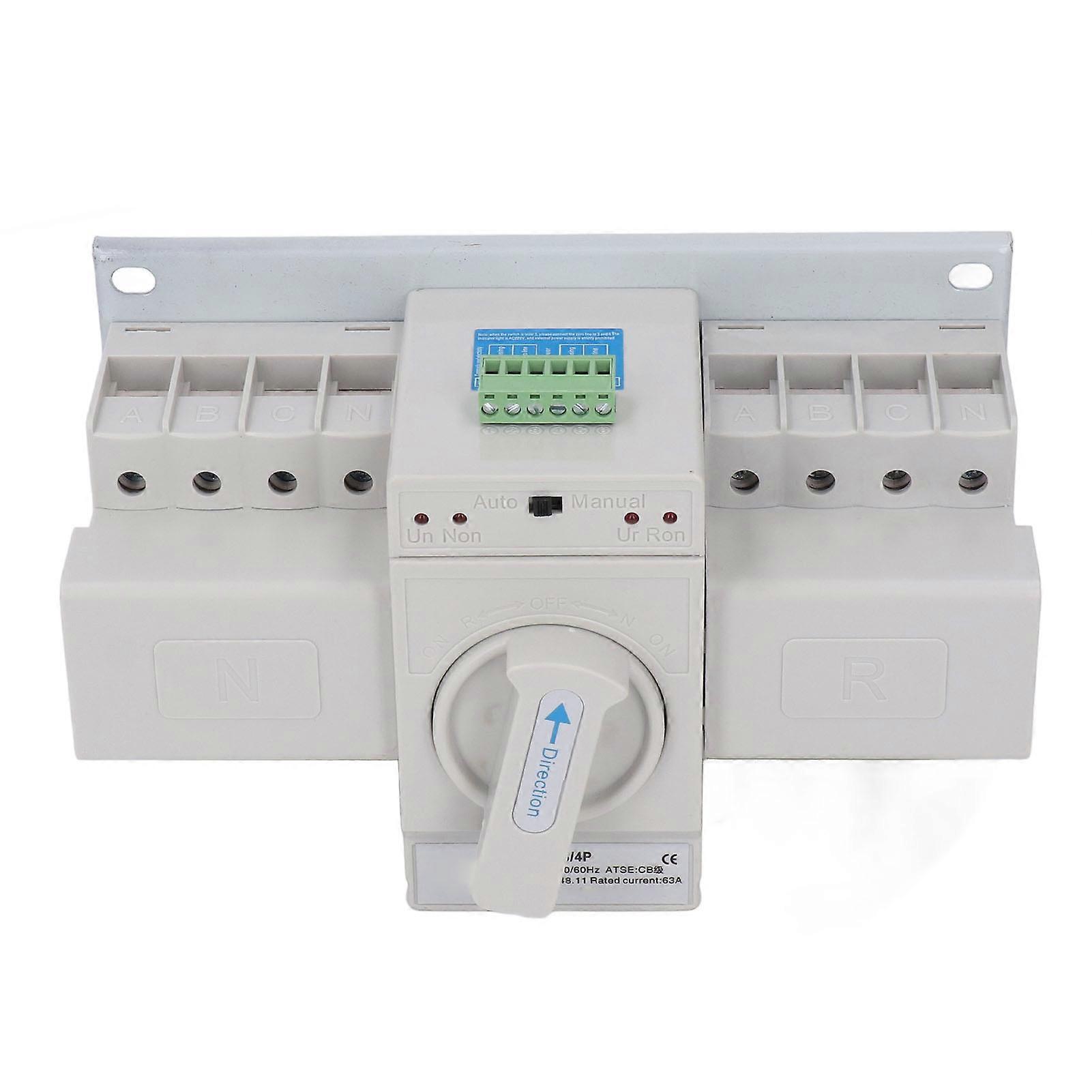 4P Mini Dual Power Automatic Transfer Switch ATS CB Grade Small Generator Changeover Switch 50Hz 60Hz 400V 