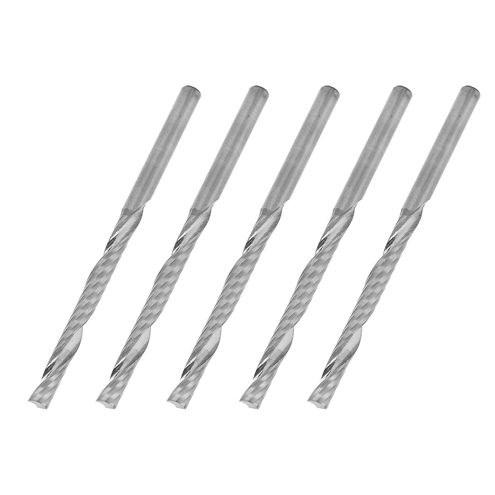 5pcs CNC End Mills Single Flute Spiral Milling Cutter Cutting Tool 3.175x3.175x32x55mm