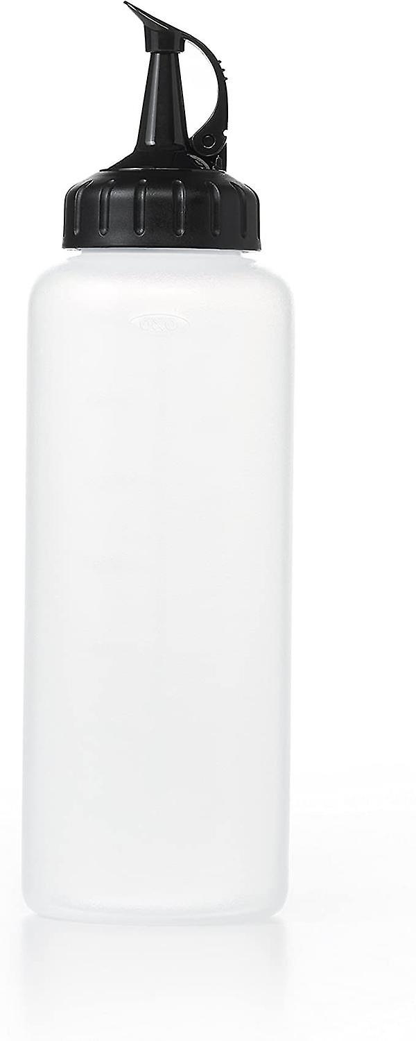 3PCS Squeeze bottle for decoration - Sauce bottle - Medium size - Transparent - black(340ml)