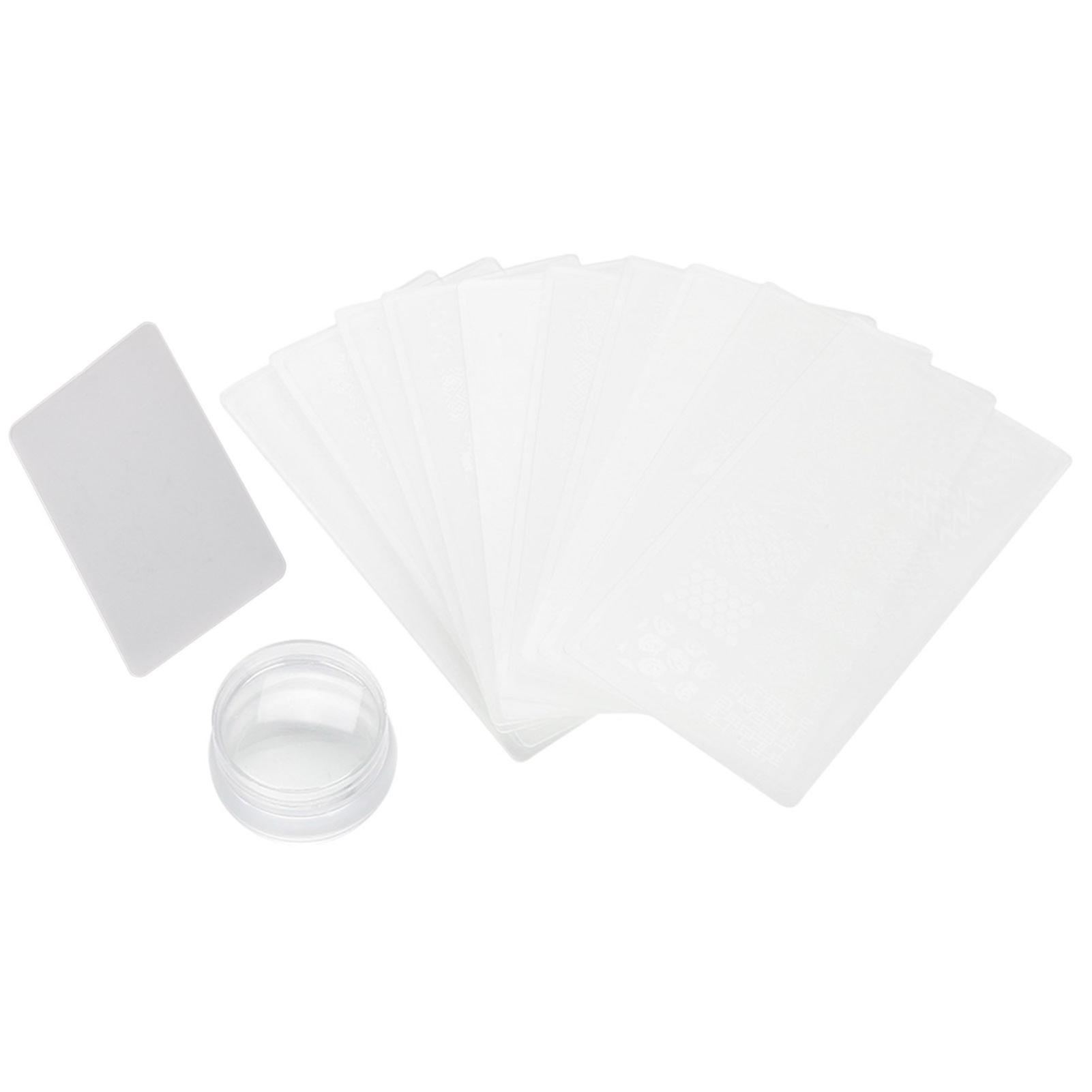 Silicone Nail Polish Transfer Stamper and Scraper Set Manicure Tool