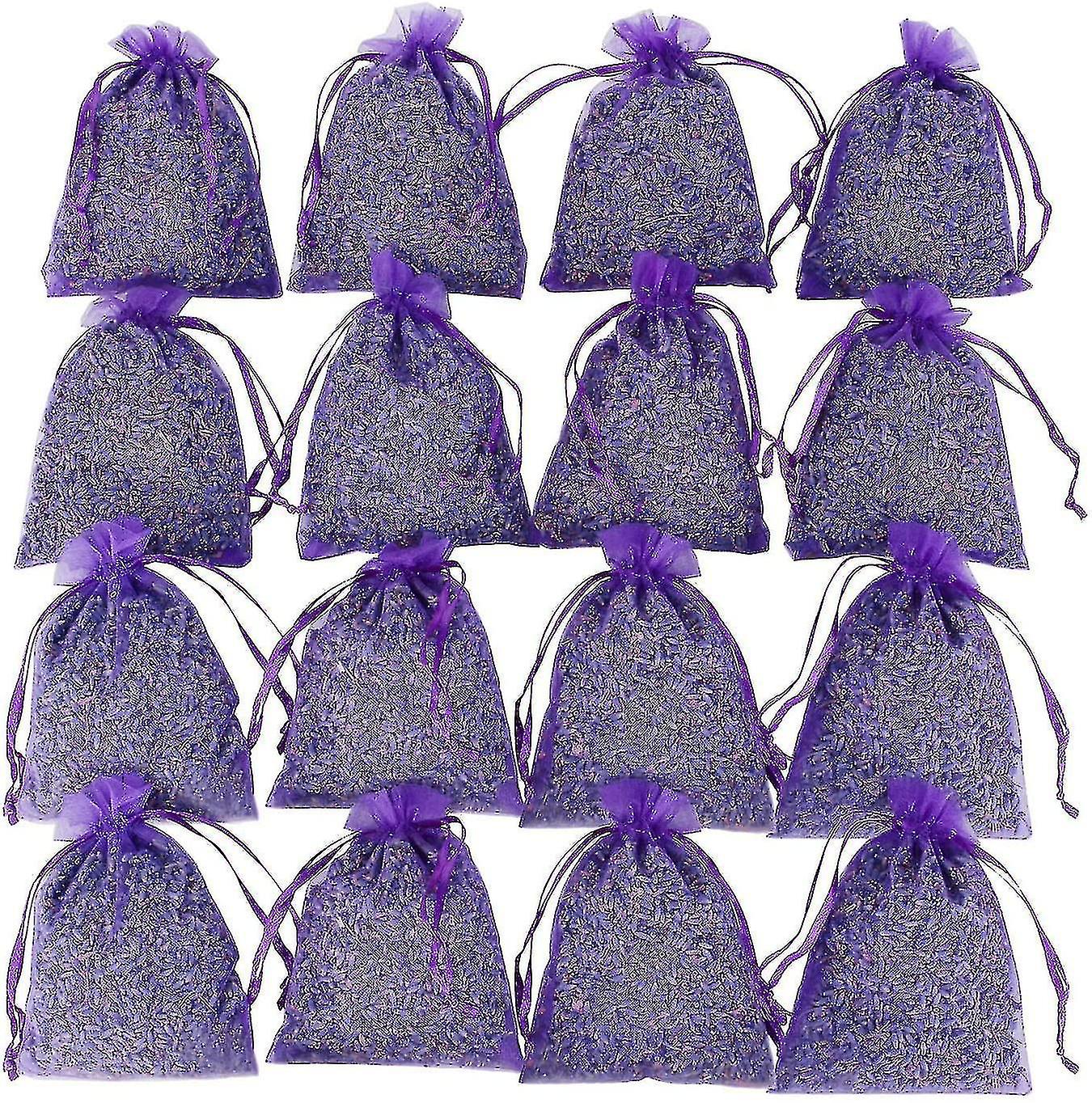Dried Lavender Sachets Drawers Freshener Home Fragrance, 16 Sachet Bags