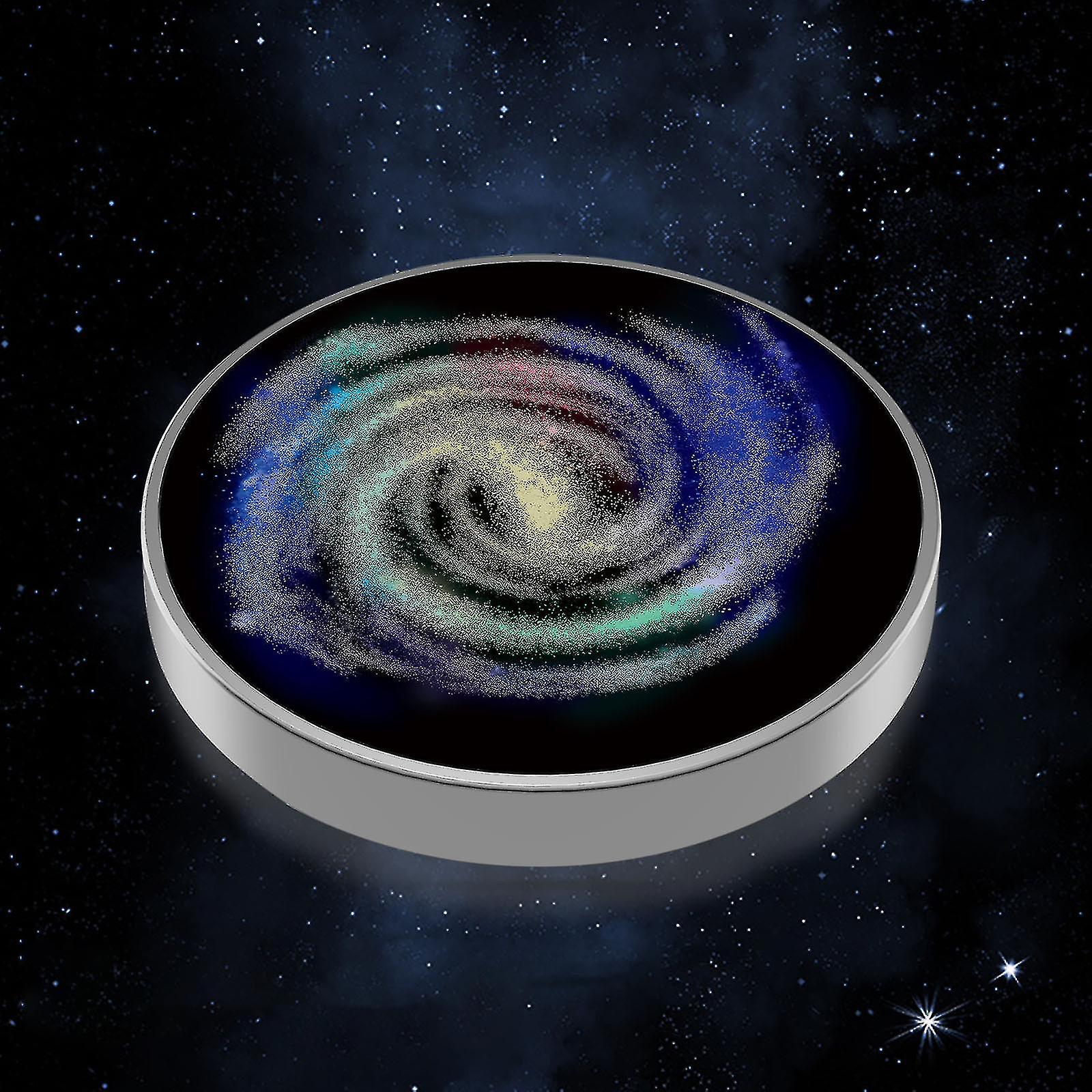 Colorful Luminous Galaxy Star Decompression Stainless Steel Fingertip Grips Cosmic Luminous Desktop Rotating Fingertip Grips