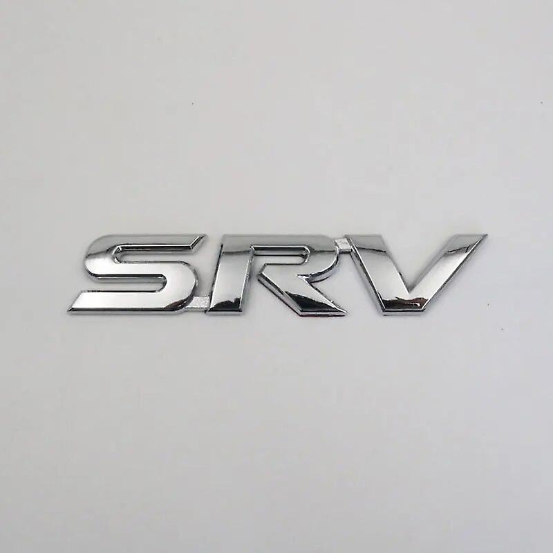 For Toyota SRV Emblem 3D Letter Chrome Silver Car Badge Logo Sticker~5104