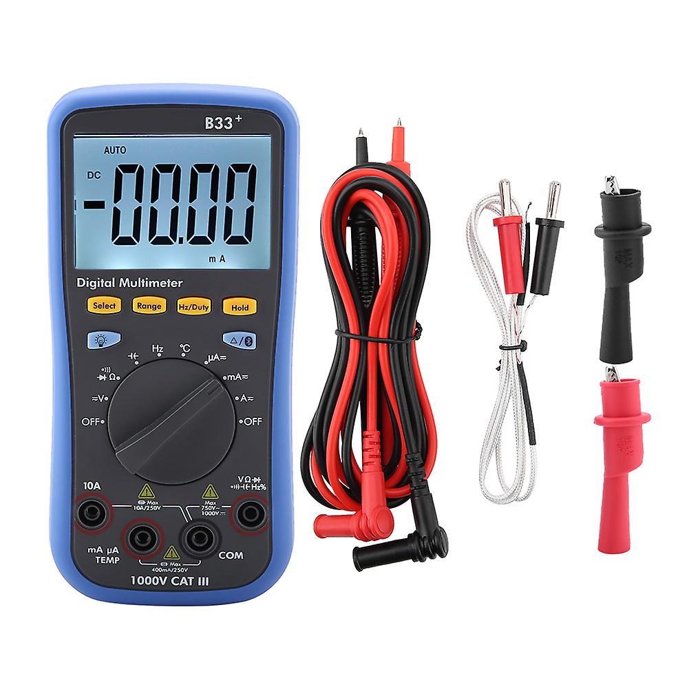B33+ LCD Display Digital Bluetooth Multimeter for Measuring AC/DC Voltage Current Resistance