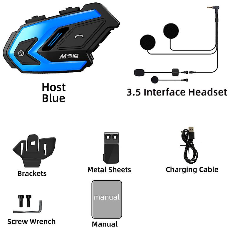 WANXIN M910 Motorcycle Intercom Bluetooth 5.0 Intercom Headset 2Rider Intercomunicador Moto Intercom Moto Bluetooth~9785