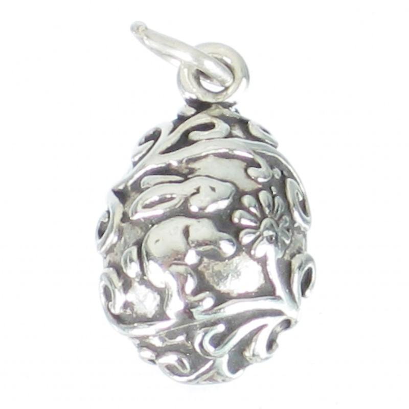 Easter Egg Sterling Silver 2d Charm .925 X 1 Eggs Charms 1558 Fruugo UK