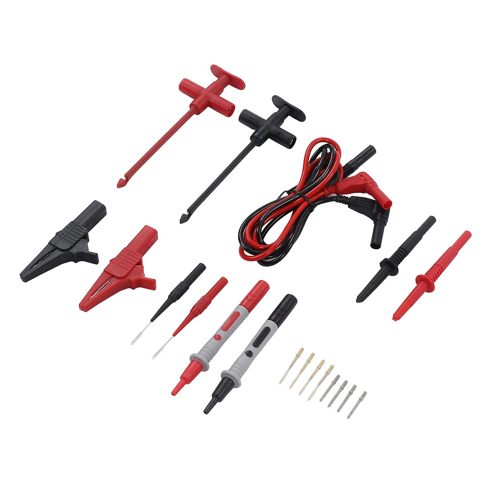 Multimeter Test Leads Kit Crocodiles Clip Banana Plug Testing Cable Car Electrical Repair Kit 