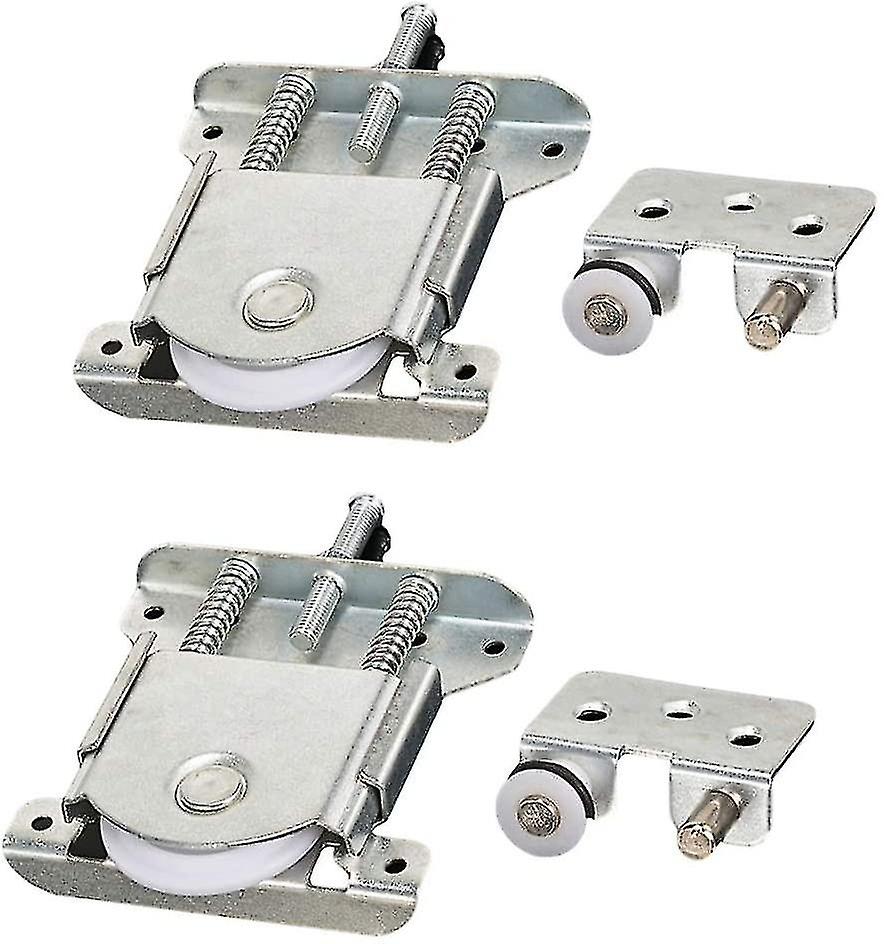 Set Of 2 Sliding Pieces For Wardrobe Door, Wheels, Wheels, Wheels, Rollers, Guides With Shock Absorb