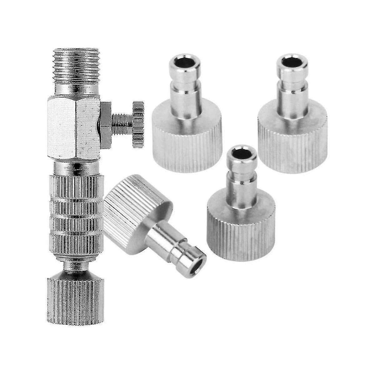 Durable Airbrush Quick Release Coupling Disconnect Connector Adapter Standard 1/8 Inch Plug Fitting