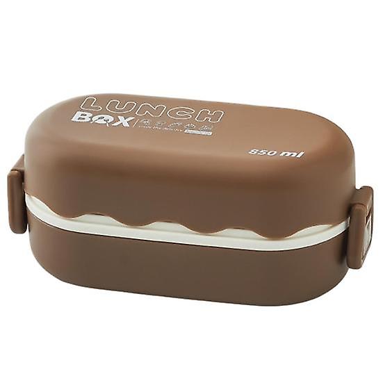Yousheng Bento Box Waterproof Good Sealing Double Layer Large Capacity Multifunction School Kids Lunch Food Container with Spoon Daily Use