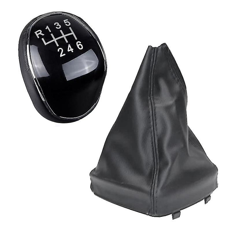 Speed Leather Shift Knob Shift Lever Cover Guide Cover for Mondeo IV C-MAX Transit Focus MK3 MK4 Kug
